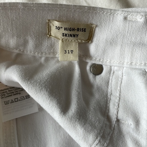 Madewell Women's High Rise Jeans in White 31T Stretchy Skinny Jeans NWT - Picture 3 of 4